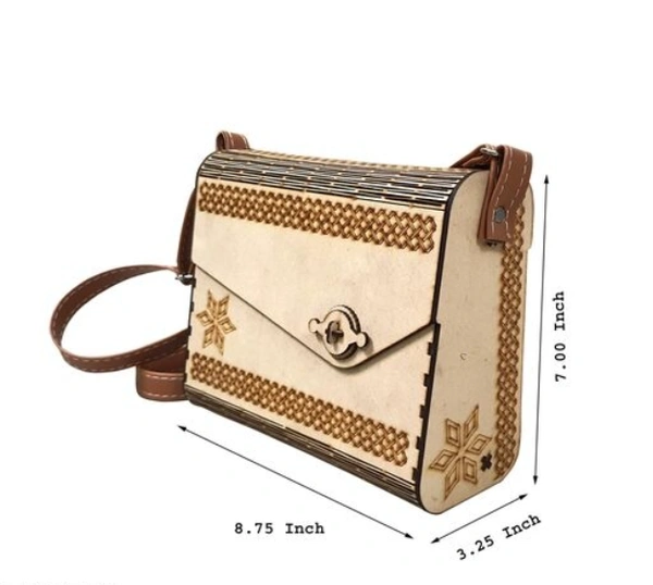 KIZLYER Decorative Lesser Cutting Wooden Purse Wooden Clutch  For Girls And Women -  Free Size, Wooden, Clutch, pack of 1